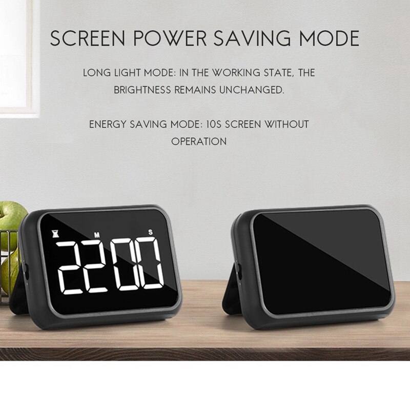 Digitale Keuken Timer,Countdown Count Up Timer Met Grote Led Display, 2 Helderheid, Luid Volume, Voor Koken