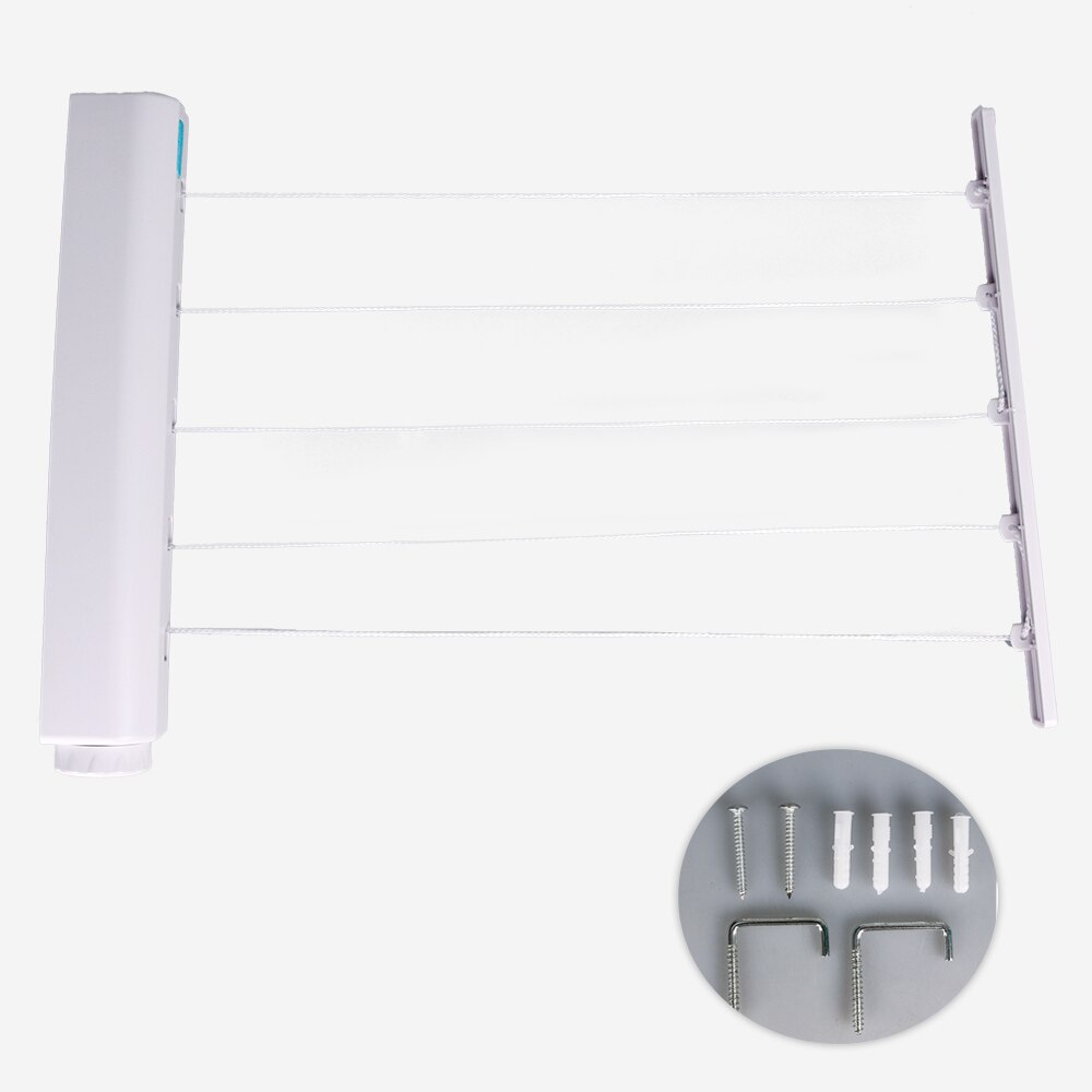 Clothesline Rope 4/5 Line Retractable Clothes line Wall Hanger Nylon Hanger Drying Rack Bathroom Organizer for Clothes Towel
