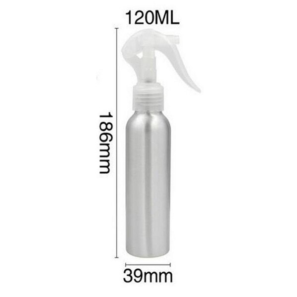 1Pc 30/50/100/120/150/250ml Aluminum bottle mice spray bottle Fine Mist Aluminum Refill Bottle Mouse Portable Spray Bottles: 120ML