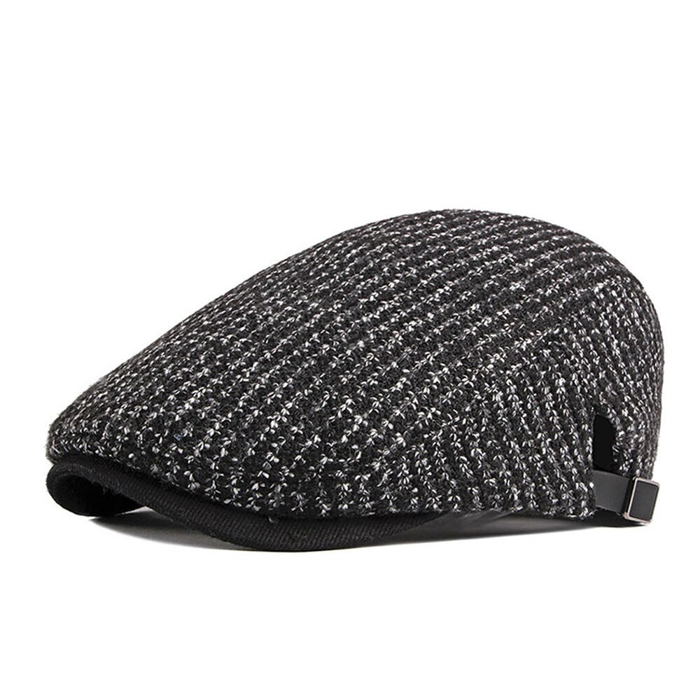 Gorra AETRENDS de otoño-invierno para hombre, Boina Retro de arte juvenil, gorra plana para hombre, Z-10119: Black