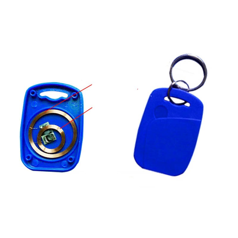 125khz t5577 rfid 13.56mhz uid 2 em 1 mutável s50 1k nfc ic + id regravável composto chave tag keyfob token anel chaveiro cartão