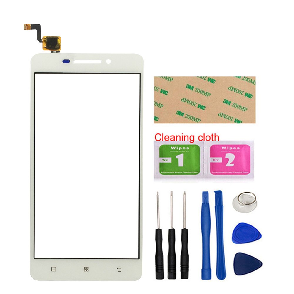 5 ''Hoge Mobiele Telefoon Touch Panel Sensor Voor Lenovo A5000 Touch Screen Digitizer Panle Voor Glas Lens Touchscreen Lijm: White With Tools