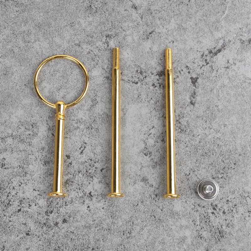 10 stuks mix kleuren rond speciale aanbieding 3- lagen gouden taartbord passend bij taartstandaard stijl: Goud