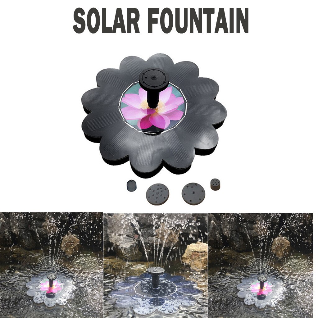 Outdoor Mini Solar Power Water Fountain Garden Pool Pond Solar Panel Bird Bath Floating Water Fountain Garden Decor #25