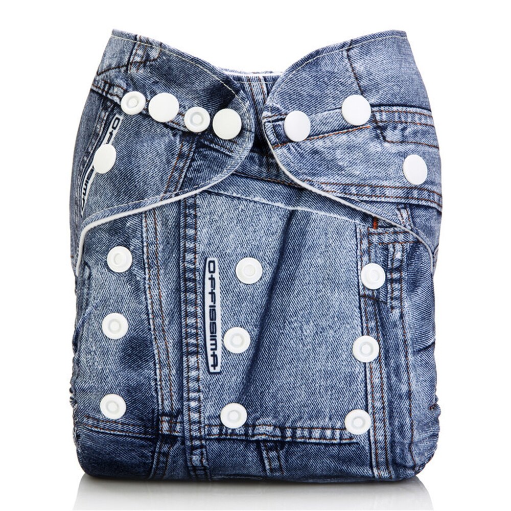 Baby återanvändbar tygblöja tvättbar tygblöja för unisex med 1pc blöjor av mikrofiberinsats: 2