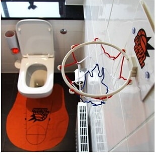 Morsom toalett basketball spill gadget -prank for basketball elskere