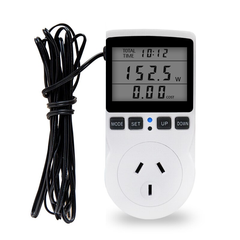 Multifunctionele lcd-display thermostaatregelaar digitale stopcontacttemperatuurdetector met timingfunctie