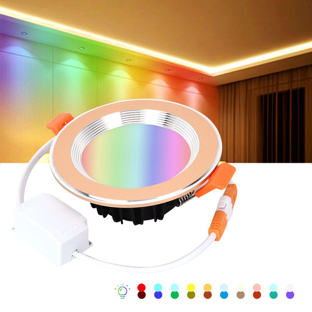 Lámpara LED inteligente regulable para techo lámpara de techo con Panel redondo, 10W, RGB + CW, WIFI, aplicación Tuya, 220V / 110V