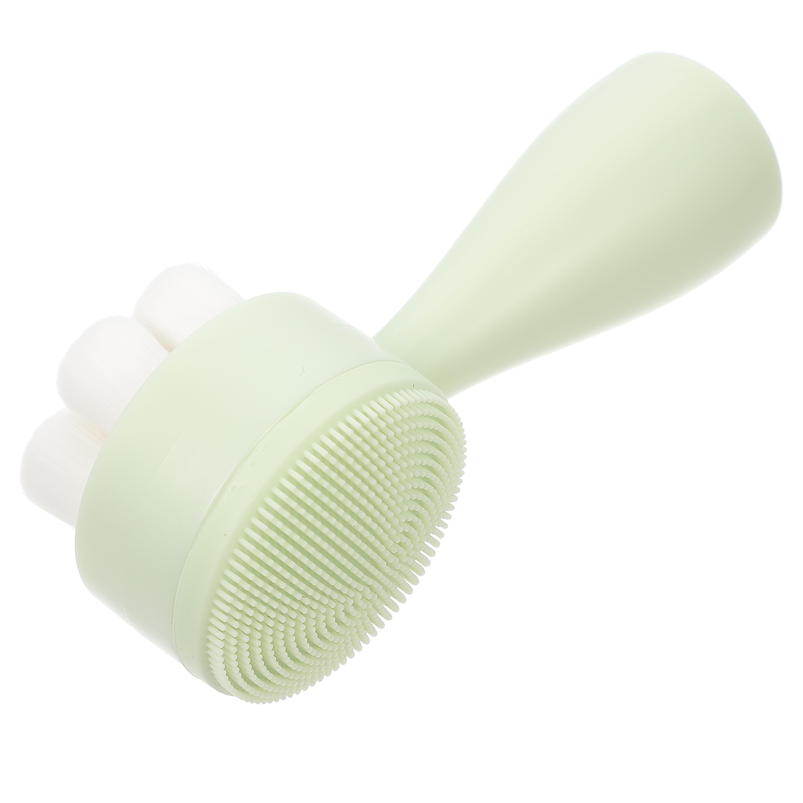 Facial Cleansing Brush Double-head Face Brush Pore Deep Cleansing Face Brush: Green