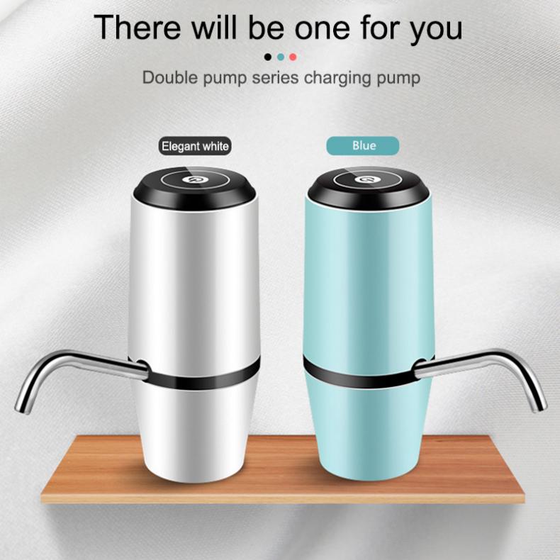 Water Dispenser Drink Dispenser Portable Double Pump Push Button Rechargeable Electric Dispenser Water Pump 304 Stainless Steel