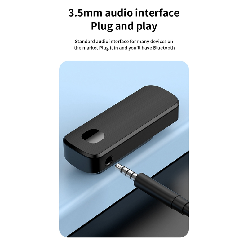 Trasmettitore/ricevitore audio wireless forw-bluetooth 5.4 con 3.5mm adattatori bluetooth ausiliari per auto, telefoni, tablet e laptop.: Default Title