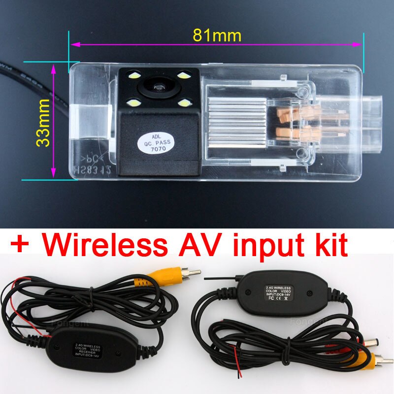 For Renault Fluence Clio 4 Captur Reverse Rear View Wireless Parking Back Up Off OAutomobile Camera Monitors: wireless AV input