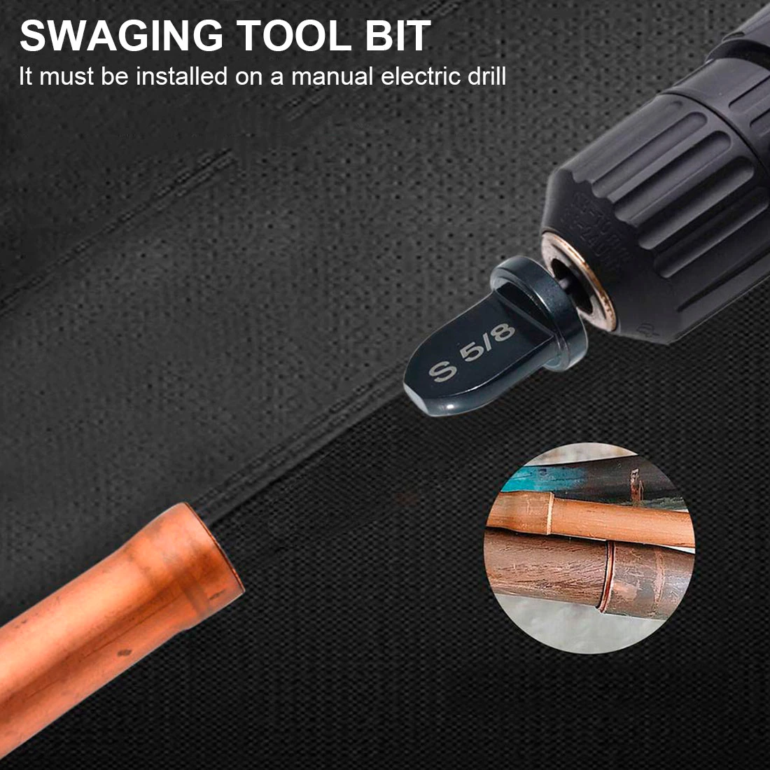 Flaring Tool Drill Bit Set Tube Expander Multifunction Air Conditioner Refrigerator Copper Pipe Swaging Tool Drill Bit Set