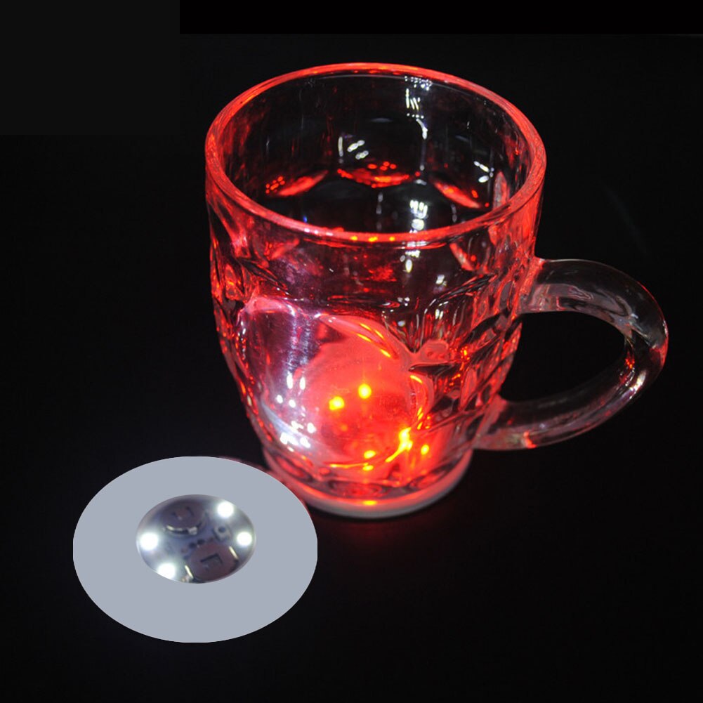 LED Glorifier 3 Modes Mini Glow Coaster LED Drink Cup Mat Bottle Light Stickers Festival Nightclub Bar Party Vase Decoration
