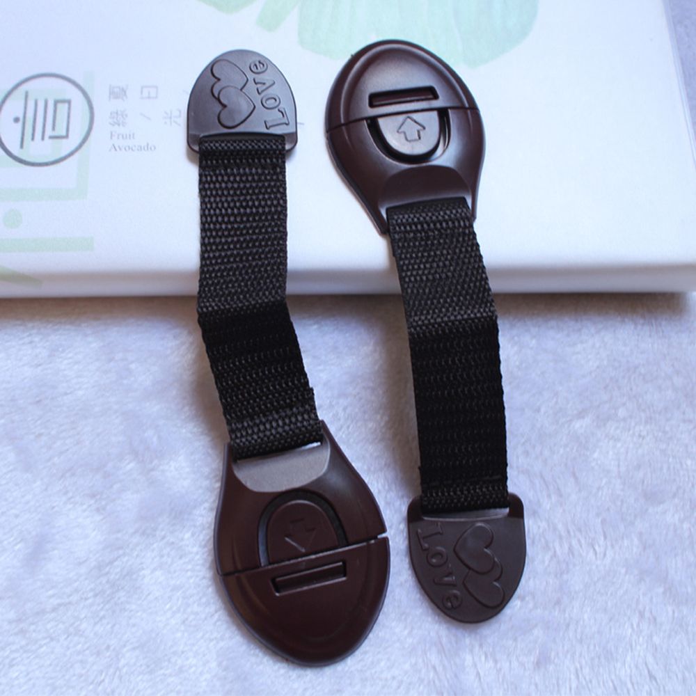 10pcs/lot Brown Cabinet Safety Lock for Baby Furniture Door Drawer Lock Refrigerator Safety Locks Child Proof Infant Protector