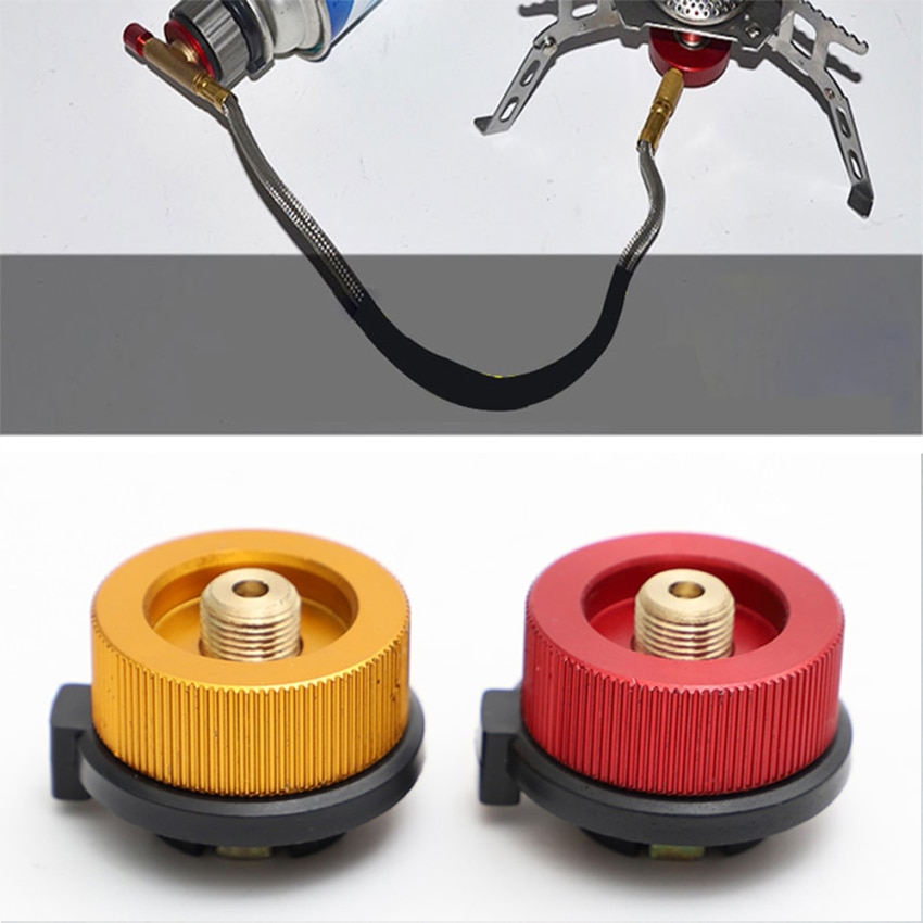 Outdoor Camping Stove Connector Long Tank To Flat Tank Gas Bottle Adaptor Burner Conversion Head Durable Gas Tank Bottle Adaptor