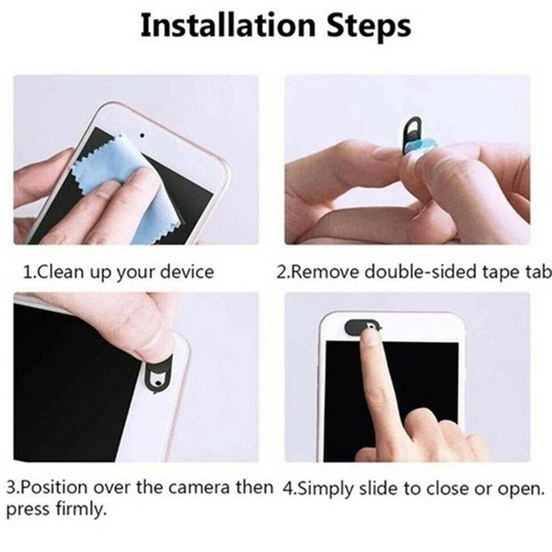 3Pcs Mobile Phone Privacy Sticker WebCam Cover Shutter Magnet Slider Plastic For iPhone Web Laptop PC Tablet Camera Cover