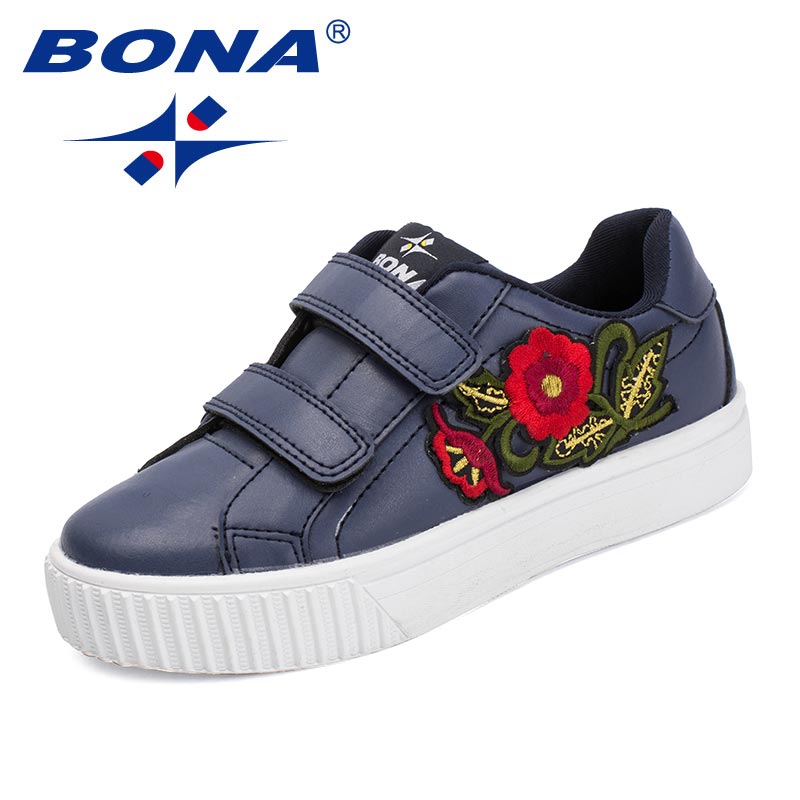 BONA-baskets synthétiques à crochet et boucle | Chaussures de Style classique pour enfants, plaques pour filles, mocassins d'extérieur pour garçons, ,: DEEP BLUE / 5