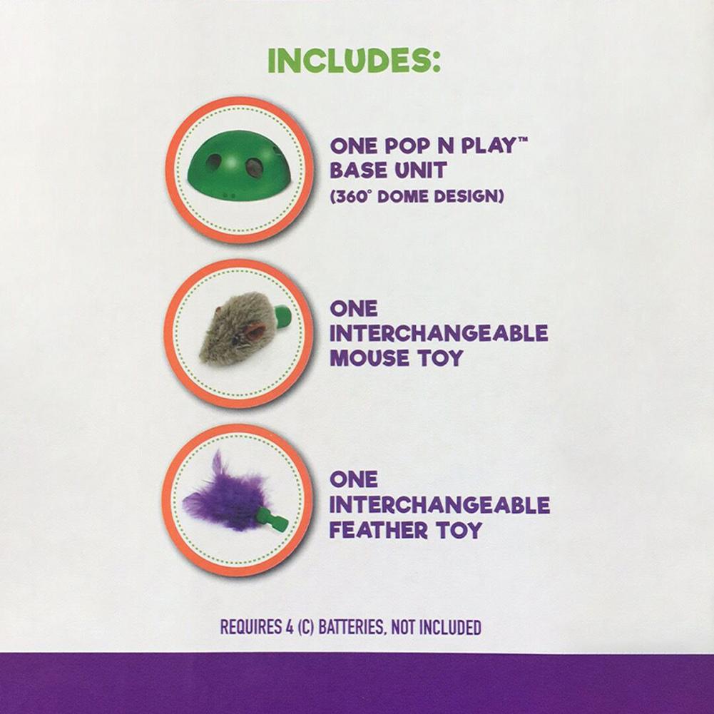 POP N PLAY Cat Toy Funny Cat Interactive Toy At Scratching Device For Cat Sharpen Claw Pop Play Cat Training Toy Pet Supplies