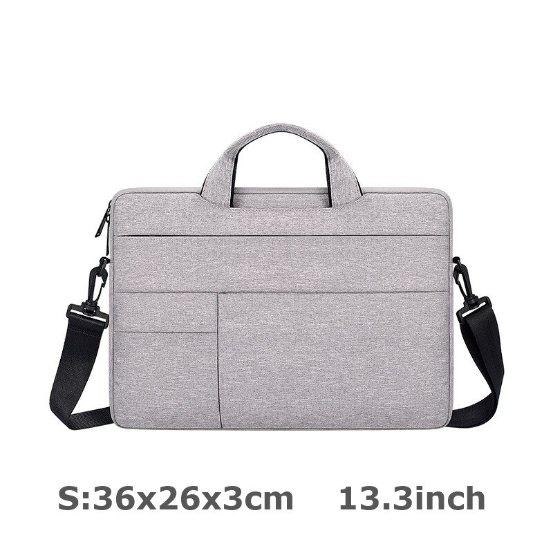 Men 13.3 14.1 15.4 15.6 Inch Waterproof Laptop Briefcase Business Handbag for Men Large Capacity Messenger Shoulder Handbag: 3-S