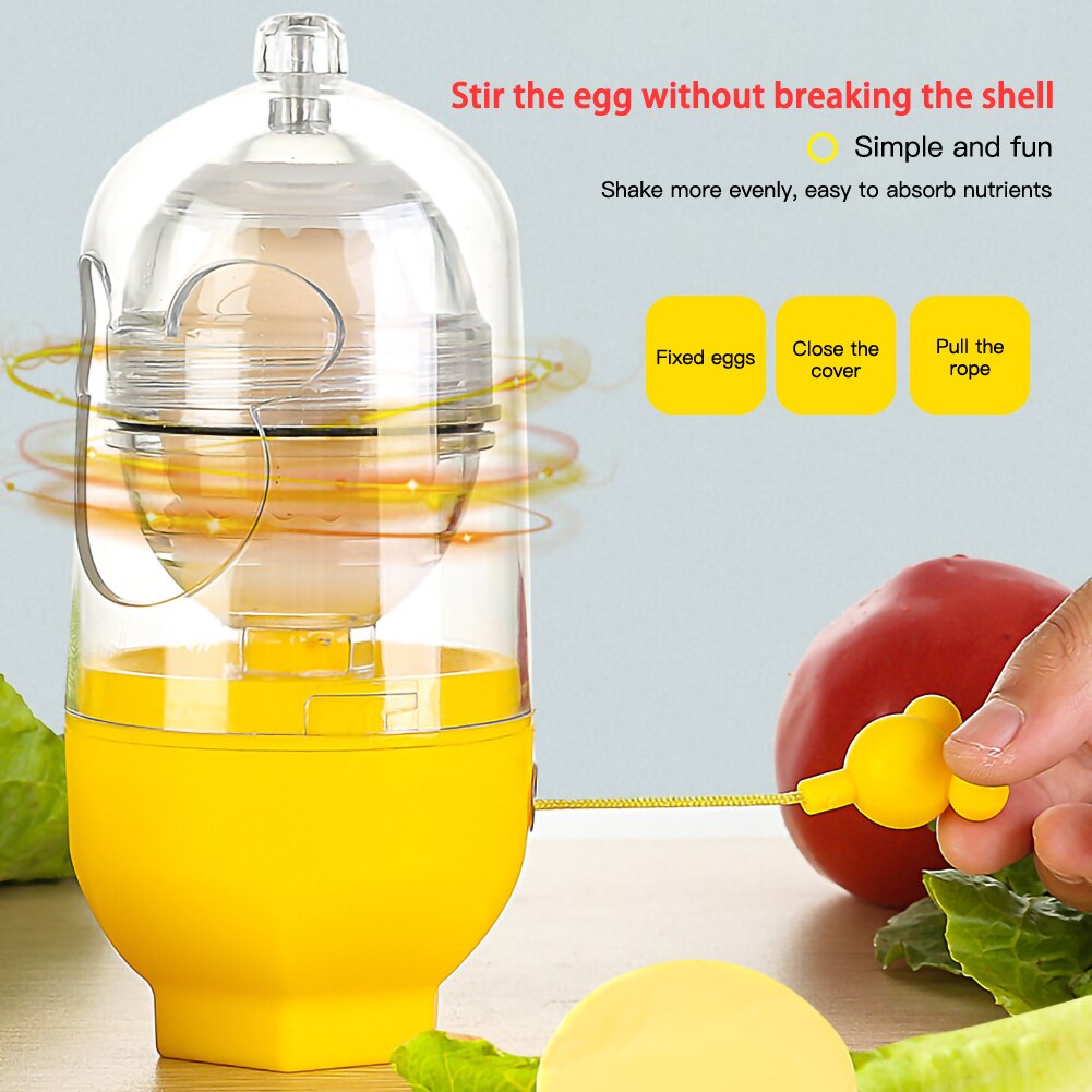 Throw Egg Scrambler Golden Egg Shaker Mixer Scramble Eggs Whisk Inside The Shell Manual Kitchen Cooking Tool