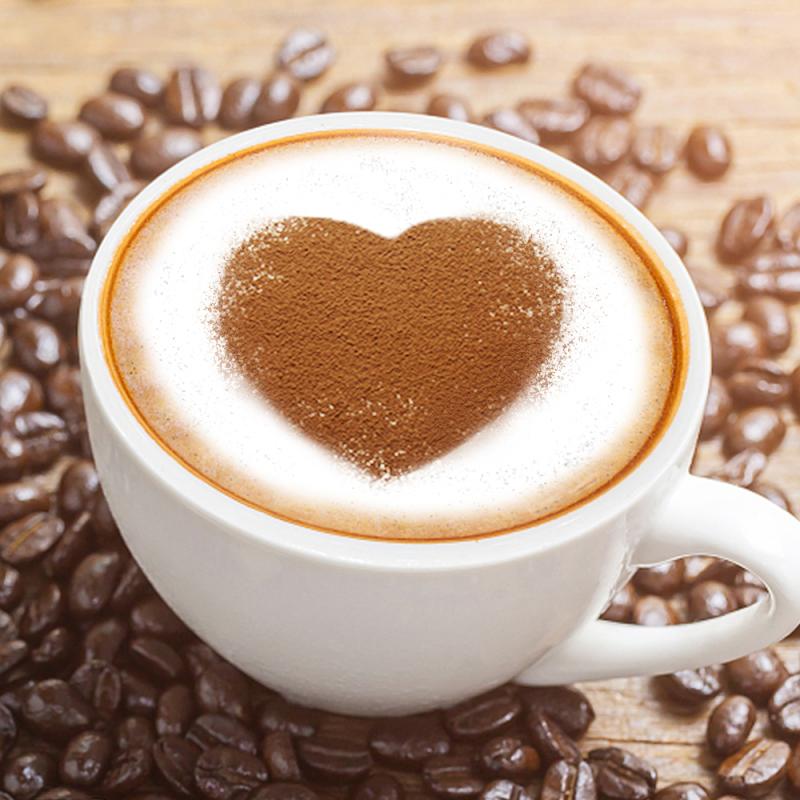 Cappuccino Mold Fancy Coffee Print Model Foam Spray Cake Stencils Powdered Sugar Chocolate Printing For Kitchen Accessories