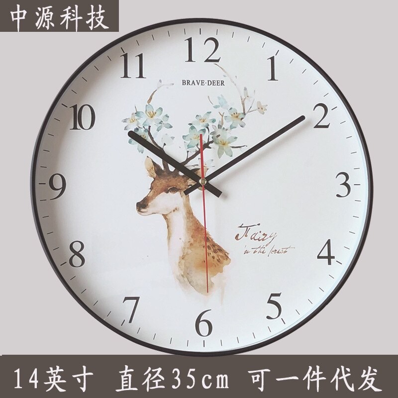 14 Inch Large Wall Clock Living Room Modern Metal Silent Large Clocks Wall Watches Home Decor Kitchen Horloge Mural D087
