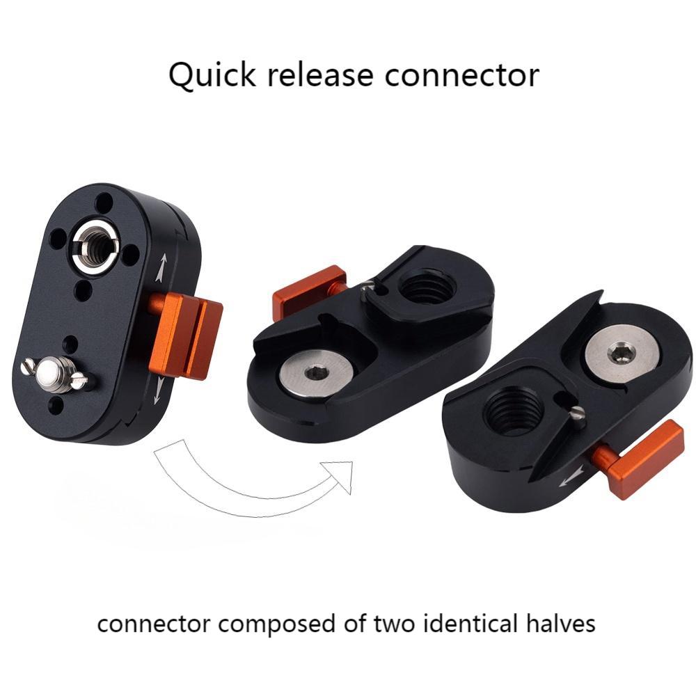 3/8 Screw M3 Locating Pin Mini Field Monitor Quick Release Plate for LCD Monitor Magic Arm LED Light Quick Release Plate