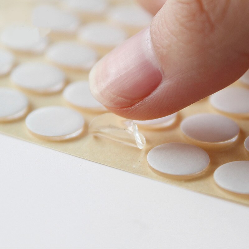 70pcs Round Double Sided Stick Tape Transparent Waterproof Sticker Self Adhesive No Trace Strong Tape for Desk Decorative Past