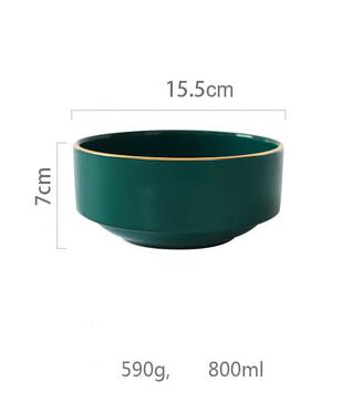 plate plate family dinner bowl combination soup bowl salad bowl Nordic light: 6inch bowl