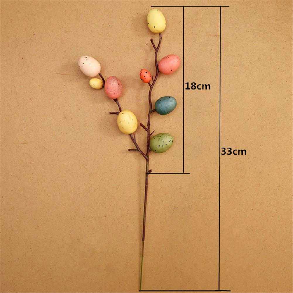 5pcs Easter Egg Branches Colourful Foam Flowers Easter Eggs Flower Stake Flower Bouquet Diy Home Decoration