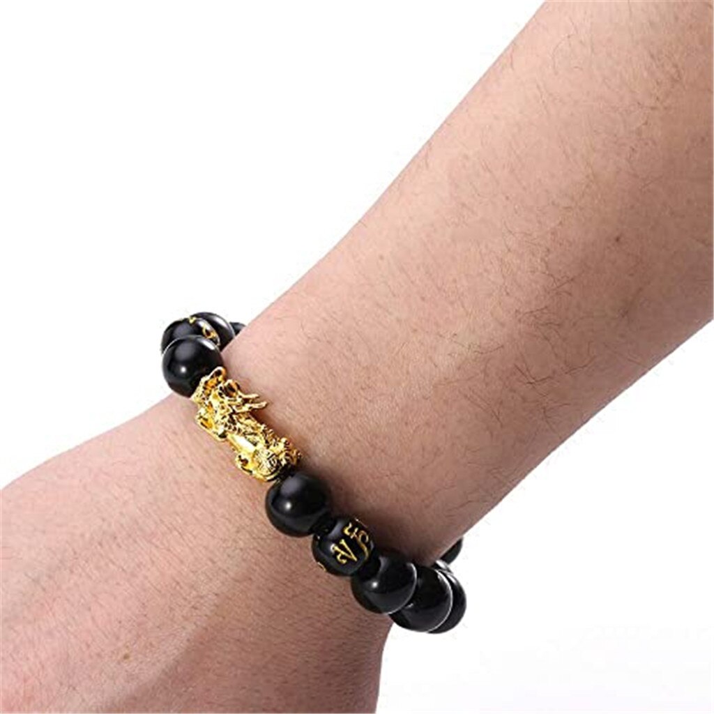 Chinesischen Stil frauen Armbänder 2 stücke 12mm Hand Geschnitzte Mantra Stein Feng Shui Elastische Armband Reichtum Armband Женский браслет
