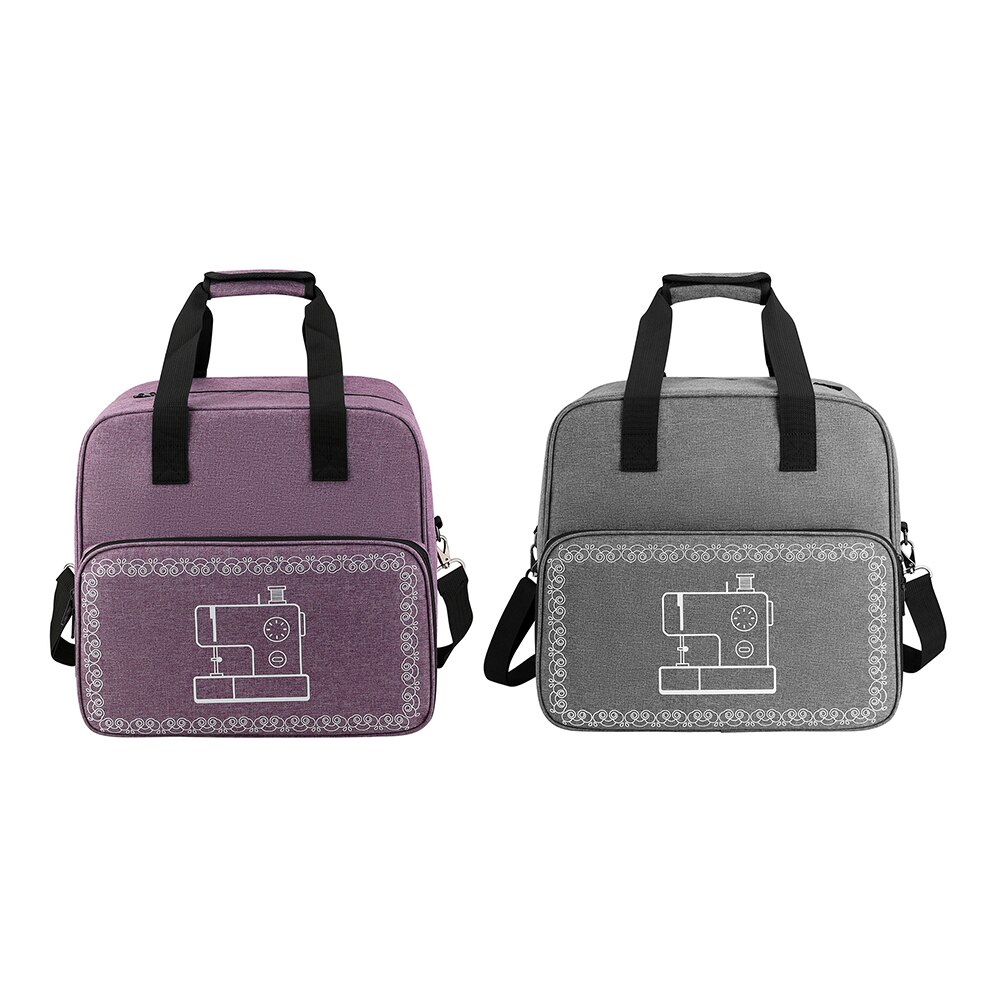 Bolsa de máquina de coser grande, bolso de almacenamiento de Color gris, multifuncional, portátil, organizador de viaje para el hogar, accesorios de costura