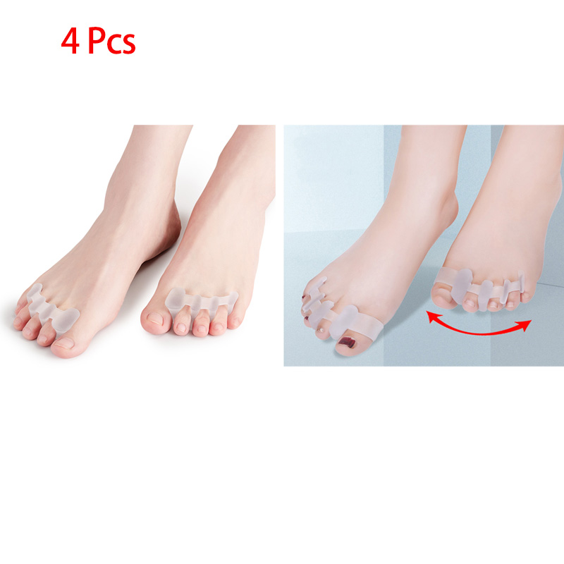Silikon Zehen Separator Bunion Knochen Ektropion Einsteller Zehen Außen gerät Fußpflege Werkzeuge Hallux Valgus Korrektor: YELLOW