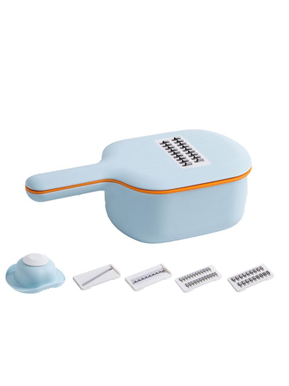 Kitchen Vegetable Chopper Cutter Gadget Cookware Food Fruit Grater Salad Maker Onion Potato Mandoline Slicer Accessory: light blue