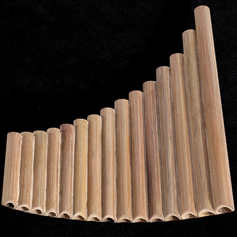 Pan Flute 15 Pipes Natural Bamboo Wind Instrument Panpipe G Key Panpipe Handmade Woodwind Instrument Folk Instrumentos