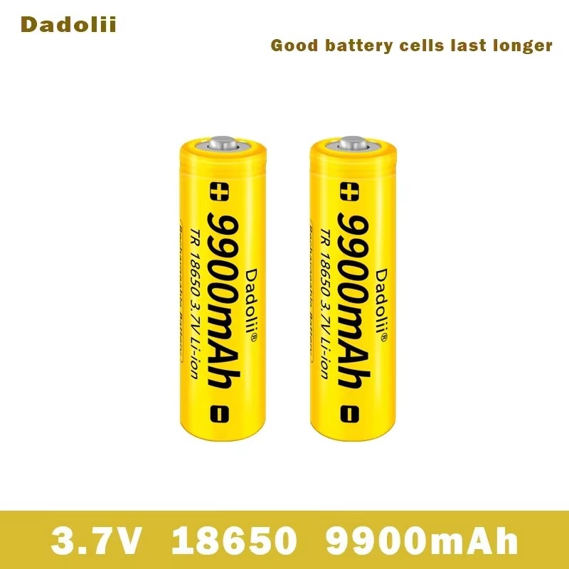 18650 li-- ion batteri 3.7v x 9900 mah genopladeligt - langtidsholdbart til led-lommelygte (  (1-40 stk./parti) lithium-batteri med høj kapacitet: Himmelblå