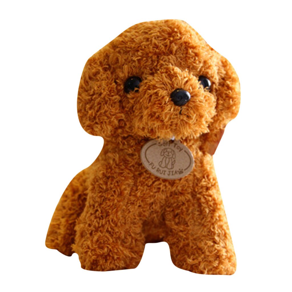 Puppy Knuffel Pop Teddy Hond Pop Leuke Leuke Simulatie Dier Pop Baby Metgezel Leuke Gevulde Woonaccessoires Pluche Gevulde: Bruin