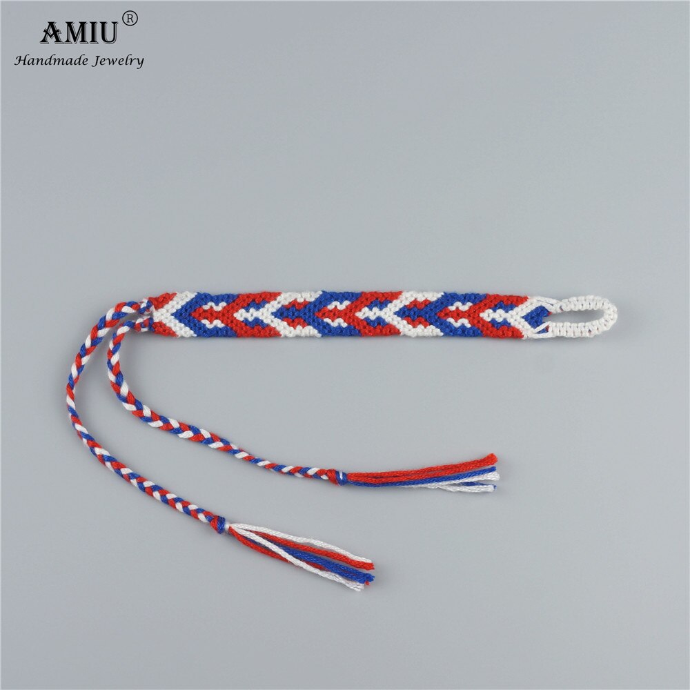 AMIU Andean Freundschaft Armbänder Handarbeit Gewebt Baumwolle Freundschaft Armbänder Macrame Armbinde Boho Stil Fußkettchen wickeln Armbinde: 1