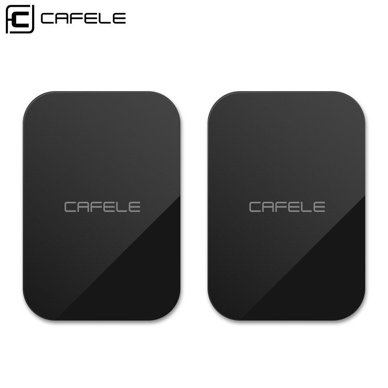 Cafele universell bil telefonholder metallplate til magnetisk adsorpsjon skrivebord vegg telefonholder jernark til luftventil bilholder: 2 kvadrat