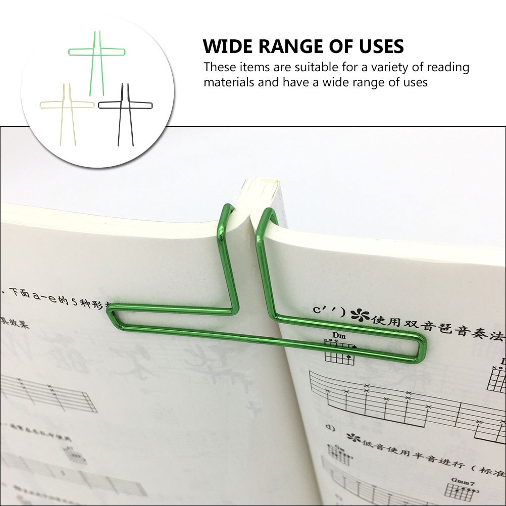 3Pcs Manual Page Fixing Clip Steel Book Page Anchor Book Page Holder