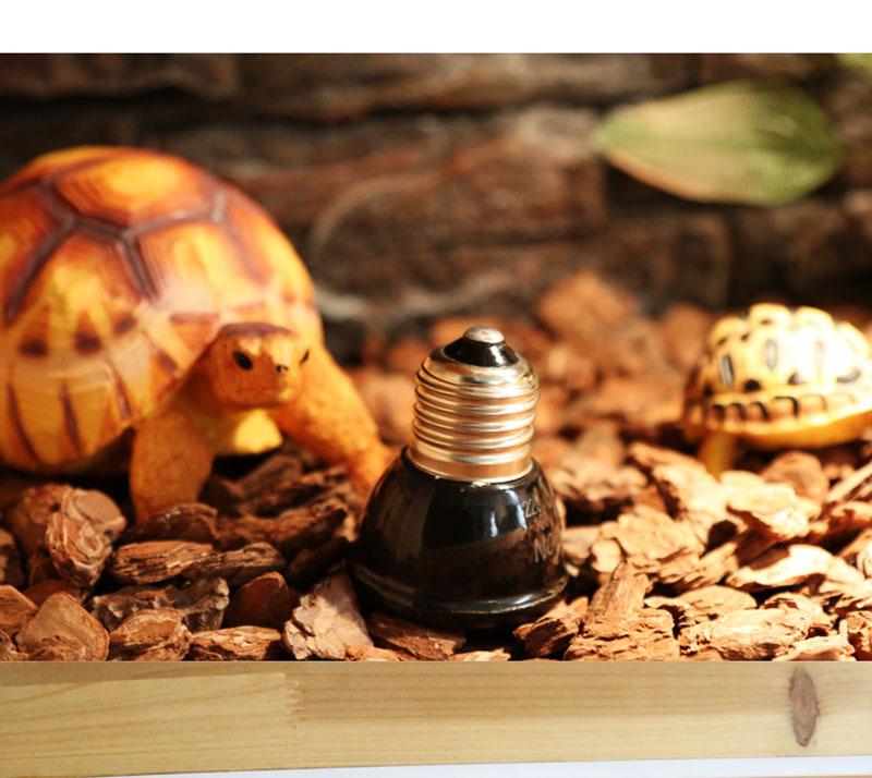Zwarte 60w 80w 100w mini infrarood keramische emitter warmtelamp voor reptielenhuisdierbroedmachine 220v e27 v3
