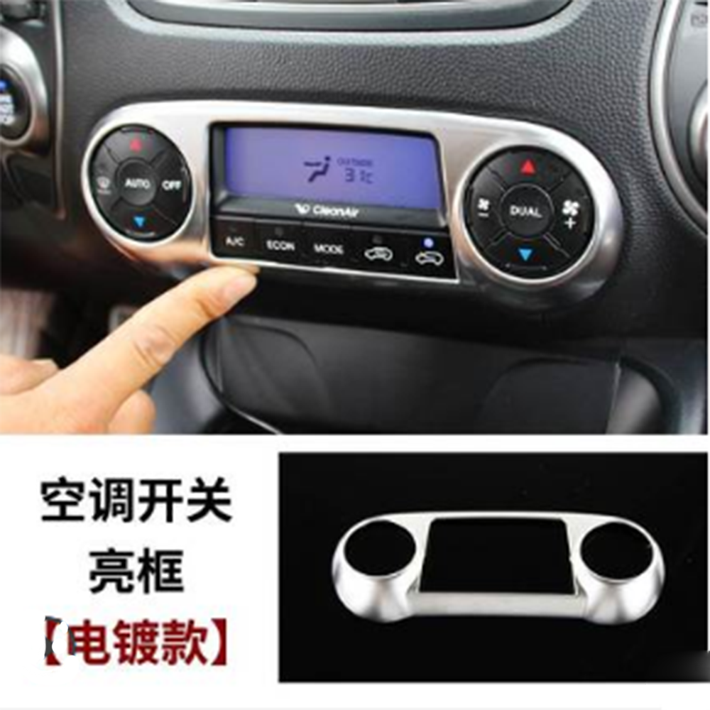 Auto-Styling Abs Chrome Airconditioning Decoratieve Panel Pailletten Auto Accessoires Auto Interieur Voor Hyundai IX35