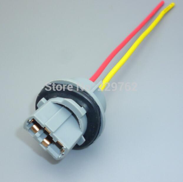Soporte de bombilla LED T15, T13, G18, T20, 7440, 7443, T4W, adaptador de enchufe, lámpara de luz lateral de estacionamiento, adaptador de arnés de cableado, 2 uds.: 2PCS T20 2Pin
