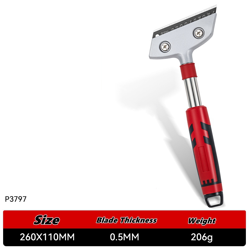 Draagbare aluminiumlegering schoonmaakschep, mes, behangschraper, verfschraper, tegelschraper, vloerschraper met sk -5 -mes, schoonmaakgereedschap voor thuis: Bruin