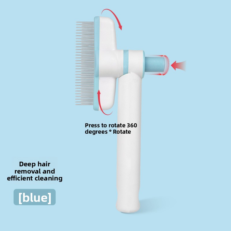 Pet Cat Comb Cat and Dog Hair Removal Brush Cleaning Hair Cleaner Beauty Cleaning Supplies Cat and Dog Universal Pet Supplies: Blue