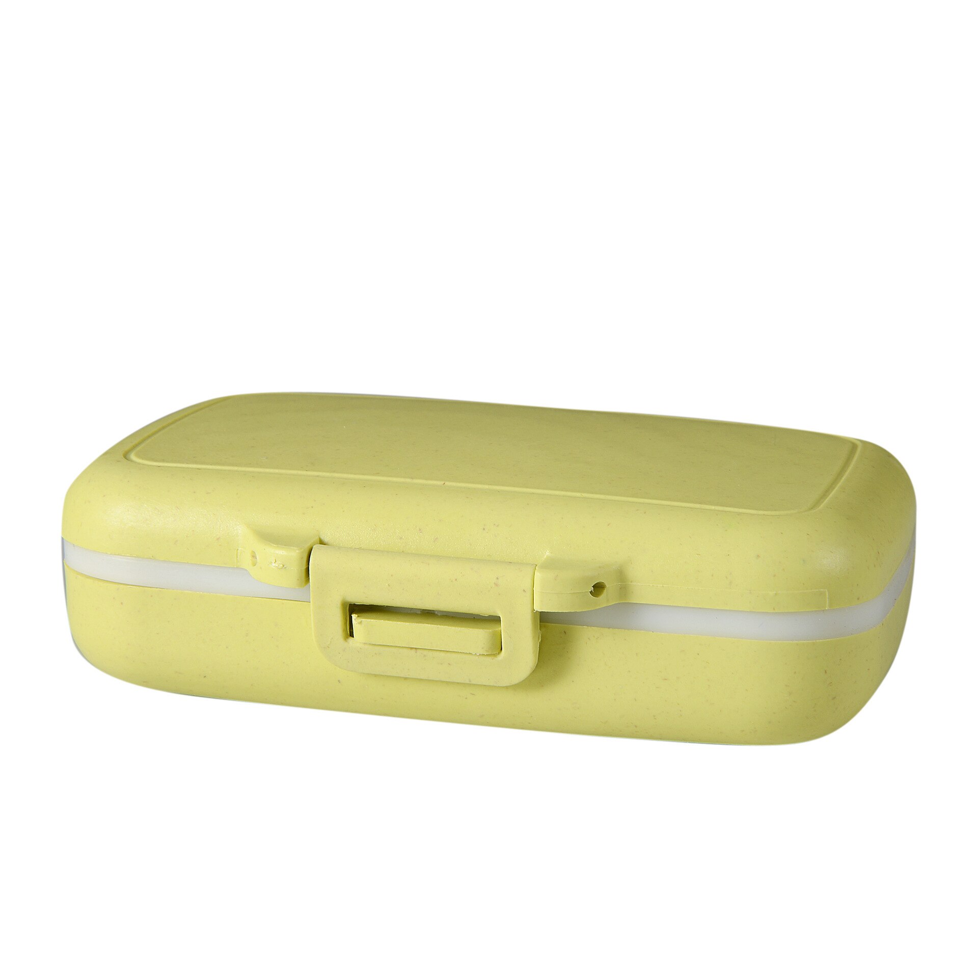 Portable 6-Grid Small Medicine Box Mini Medicine Storage Box Sealed Portable Medicine Box Travel Pill Box: Yellow