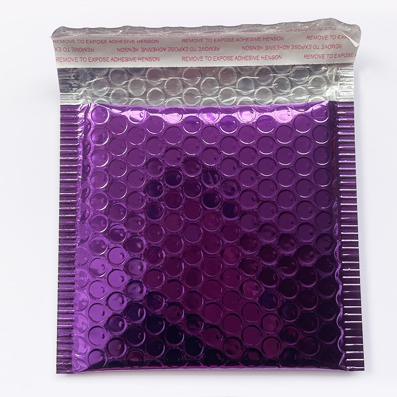 50pcs/lot Bubble Envelopes Bags Mailers Padded Envelope With Bubble Mailing Bag Business Supplies 15*13cm+4cm: Purple