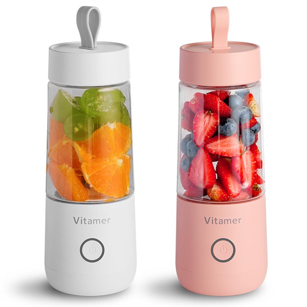 Draagbare 350Ml Elektrische Fruit Juicer Usb Oplaadbare Mini Smoothie Maker Blender Machine Sport Fles Sap Cup Snelle Blender