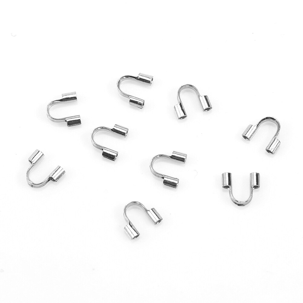 30-100 Stks/partij 4.5X4Mm Rvs Koperdraad Guard Protectors Loops U-vorm Connectoren Voor Sieraden maken Accessoires